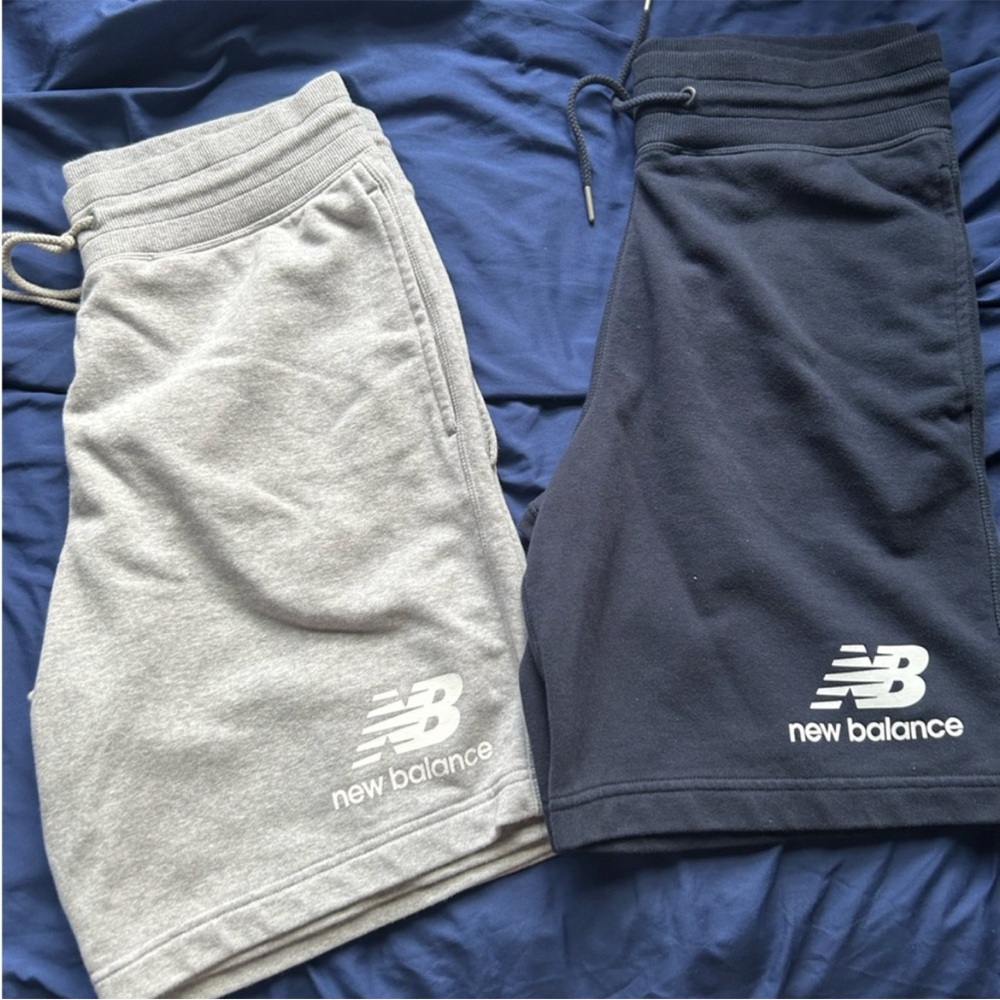 New Balance Men's Gray and Blue Shorts